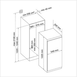 DE DIETRICH Kühlschrank Einbau - DRL 1240 ED