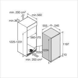 ASKO Kühlschrank Einbau PREMIUM - RFB 31231 EI