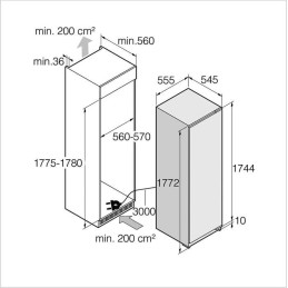 ASKO Kühlschrank Einbau PREMIUM - RFB 31831 EI