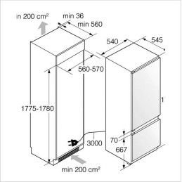 ASKO Kühl​-​Gefrierkombination Einbau PREMIUM - RFN 31831 SEI